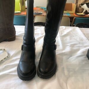 Naturalizer Black Chunky sole Wide Calf  Knee-High Boots size 8.5